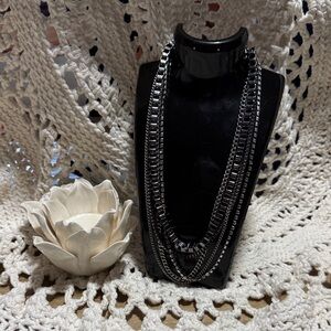 Simply Vera Vera Wang Multi-Strand Gunmetal Necklace